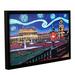 ArtWall Starry Night In Dresden w/ Zwinger & Van Gogh Imspirations Gallery Wrapped Floater-Framed Canvas Canvas | 16 H x 24 W x 2 D in | Wayfair