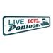 Lizton Sign Shop, Inc Live. Love. Pontoon. Boat Rides Aluminum Sign Aluminum in Blue/Gray/Red | 4 H x 18 W x 0.04 D in | Wayfair 5087-A418