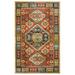 White 24 x 0.41 in Area Rug - Langley Street® Bradyn Moroccan Tufted Red/Teal Area Rug Polyester | 24 W x 0.41 D in | Wayfair