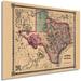 Williston Forge 1866 Texas Map - Unframed Graphic Art Print on Paper Paper | 18 H x 24 W x 0.1 D in | Wayfair E975453AFFD74F51B229BD5E639BF69F