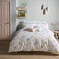 Ashley Wilde Cath Kidston Pembroke Rose White Cotton Floral 100% Cotton Duvet Cover Set (King Size Duvet Cover Set 230cm x 220cm)