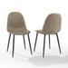Weston 2Pc Dining Chair Set Distressed Brown/Matte Black - 2 Chairs - Crosley CF501619-BR