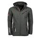 Geographical Norway Royaute Men - Men's Waterproof Softshell Jacket - Outdoor Hooded Jacket - Winter Resistant Tactical Windbreaker Jacket - Outdoor Activities (Dark Grey / Black S)