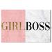 Oliver Gal Girl Boss Blush Marble - Graphic Art on Canvas in White | 24 H x 36 W x 1.5 D in | Wayfair 38781_36x24_CANV_XHD