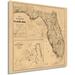 Williston Forge 1846 Florida Map - Unframed Graphic Art Print on Paper Paper | 16 H x 16 W x 0.1 D in | Wayfair 7D8004F7BC08458D8A5E2411C566CA38