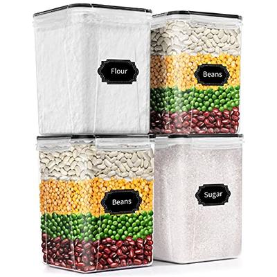 Food Storage Containers For Flour Sugar Baking Supplies Plastic Black NEW