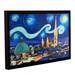 ArtWall Starry Night In Vienna Austria - Saint Stephan Cathedral Gallery Wrapped Floater-Framed Canvas in White | 24 H x 36 W x 2 D in | Wayfair