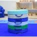 Children's Factory Circle 6 Piece Soft Seating Vinyl/Upholstered, Leather in Green/Blue | 15.5 H x 15.5 W x 16 D in | Wayfair CF805-212