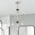 House of Hampton® Danaleigh 3 - Light Candle Style Classic Chandelier w/ Crystal Accents Metal in Gray | Wayfair B5C14C08DDAA43FD997576CF61E8819E