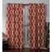 House of Hampton® Neida Ironwork Sateen Woven Geometric Room Darkening Thermal Grommet Curtain Panels Polyester in Orange | 96 H in | Wayfair