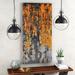 17 Stories Handpainted Abstract Painting on Canvas in Green/Orange | 60 H x 30 W x 2 D in | Wayfair DB027DBBAC974649BDE7D18A554D4363