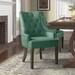 Lark Manor™ Neponset Tufted Arm Chair Faux Leather/Upholstered in Green | 39 H x 21.6 W x 25.2 D in | Wayfair 3D15EC0D4BA44BFAB9E21C751A619645