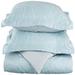 House of Hampton® Danford Reversible 600 Thread Count Cotton Poly Blend Duvet Cover Set Cotton in Blue | Twin Duvet Cover + 1 Pillow Sham | Wayfair