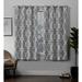 House of Hampton® Neida Ironwork Sateen Woven Geometric Room Darkening Thermal Grommet Curtain Panels Polyester in Gray | 63 H in | Wayfair