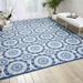 Blue/Navy 120 x 0.25 in Area Rug - Charlton Home® Wifrith Geometric Navy Blue Outdoor Area Rug Polyester | 120 W x 0.25 D in | Wayfair
