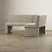 Gray Sectional - Wade Logan® Mena Upholstered Bench Linen | 33.46 H x 70.08 D in | Wayfair WADL5728 29130981