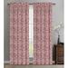 Alcott Hill® Nathaly Damask Semi-Sheer Rod Pocket Curtain Panels Polyester in Pink | 96 H in | Wayfair 91A99EEEE6444734B2877A668634257C