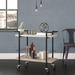 17 Stories Mcgarity Bar Cart Wood/Steel in Black/Brown/Gray | 30.25 H x 32.25 W x 16.125 D in | Wayfair TADN1845 25849723