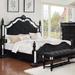 Rosdorf Park Isaaq Tufted Upholsted Standard Bed Wood & Upholstered/Chenille/ in Black | 69.75 H x 67.25 W x 90.25 D in | Wayfair