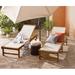 Dovecove Sparkman 75.2" Long Reclining Acacia Single Chaise Wood/Solid Wood in Brown | 23.6 W x 75.2 D in | Outdoor Furniture | Wayfair