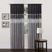 Mercer41 Chandni Semi-Sheer Rod Pocket Single Curtain Panel Polyester in Gray/Black | 95 H in | Wayfair 763639596F17408BB0F5FB27687C2365