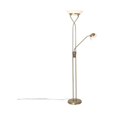 Stehlampe Bronze inkl. led und Dimmer mit Leselampe - Empoli Image
