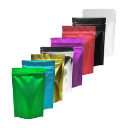 Sac en plastique métallique Mylar à fermeture éclair support de sac à assujet refermable papier