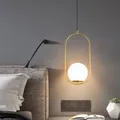 Plafonnier LED en forme de boule de verre design post-moderne éclairage d'intérieur luminaire