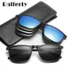 Ralferty-Lunettes de soleil carrées à clipser polarisées pour hommes et femmes lunettes de soleil