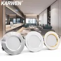 KARWEN-Plafonnier LED Downlight Corps Or Argent Blanc AC 220V 230V 240V 5W 9W 12W 15W