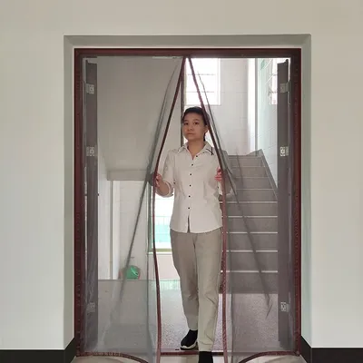 Rideau de porte magnétique de bain cryptage filet anti-moustique invisible écran de fermeture