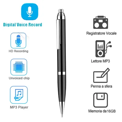 Mini enregistreur vocal audio numérique à réduction intelligente dictaphone MP3 professionnel son