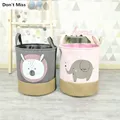 Panier à linge pliable de lapin de dessin animé grands paniers de rangement en lin imperméables