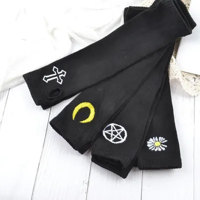 Hipster sans doigts pour hommes et femmes accessoires de base Cool gant Ninja noir Goth unisexe