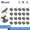 XCAN outil abrasif jeu de brosses à roue métallique en acier inoxydable 20 pièces brosse de polissage à tige de 3.0mm pour outils rotatifs Dremel