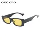 OEC CPO-Lunettes de soleil rectangulaires vintage pour hommes et femmes lunettes de soleil carrées
