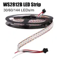 Bande lumineuse RGB LED intelligente WS2812B 5050 1m/3m/5m 30/60/144 pixels/leds/m WS2812