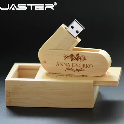 JASTER-Clé USB 2.0 en bois avec logo personnalisé clé USB clé USB photographie cadeaux de