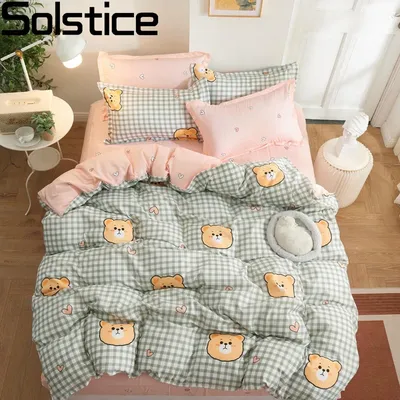 Solstice-Parure de lit avec motif de dessin animé ensemble de literie housse de couette taie