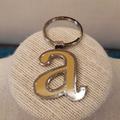 Nine West Accessories | A Initial Keychain | Color: Silver/Yellow | Size: Os