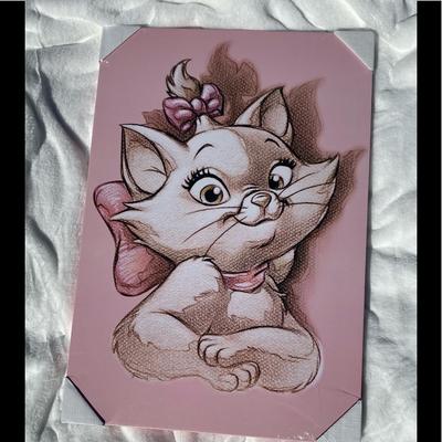 Disney Wall Decor | New Disney Aristocats Marie Wall Canvas | Color: Pink | Size: 16x23