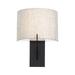 dweLED Fitzgerald 1 - Light LED Dimmable Flush Mount Glass/Metal in Black | 12 H x 4 W x 16 D in | Wayfair WS-47116-35-BK