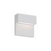 dweLED Balance Integrated LED Frosted Outdoor Armed Sconce Aluminum/Glass/Metal in White | 6 H x 2 W x 6 D in | Wayfair WS-W25106-40-WT