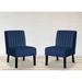 Slipper Chair - Willa Arlo™ Interiors Weatherholt 53.34Cm Wide Tufted Velvet Slipper Chair Velvet in Blue | 34.7 H x 21 W x 29.5 D in | Wayfair