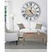 Gracie Oaks Oversized Ingvild Farmhouse Wall Clock Wood in White | 36 H x 36 W x 1 D in | Wayfair 5893313D7E3840868AE6CC6FF18B6EF0