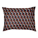 Wrought Studio™ Favreau Football Luxury Outdoor Dog Pillow Metal in Orange/Blue/White | 6 H x 50 W x 40 D in | Wayfair