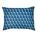 Wrought Studio™ Delaporte Football Luxury Outdoor Dog Pillow Metal in Blue/White | 6 H x 50 W x 40 D in | Wayfair 858856963E53418CA51C3F352016EA18