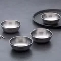 Assiettes en acier inoxydable pour assaisonnement petit bol à tremper assiette à sushi poupée