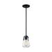 Nuvo Lighting 67145 - 1 Light 120 volt Matte Black Indoor Mini Pendant Light Fixture (SKYBRIDGE 1 LT MINI PENDANT)