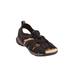 Wide Width Women's The Trek Sandal by Comfortview in Black (Size 9 W)